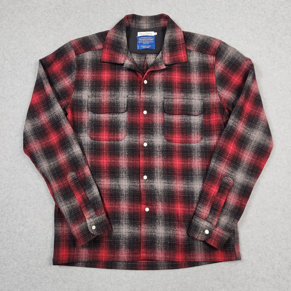 Pendleton × Deluxe Clothing Street Tailor Board Shirt Large Black Red Loop Japan